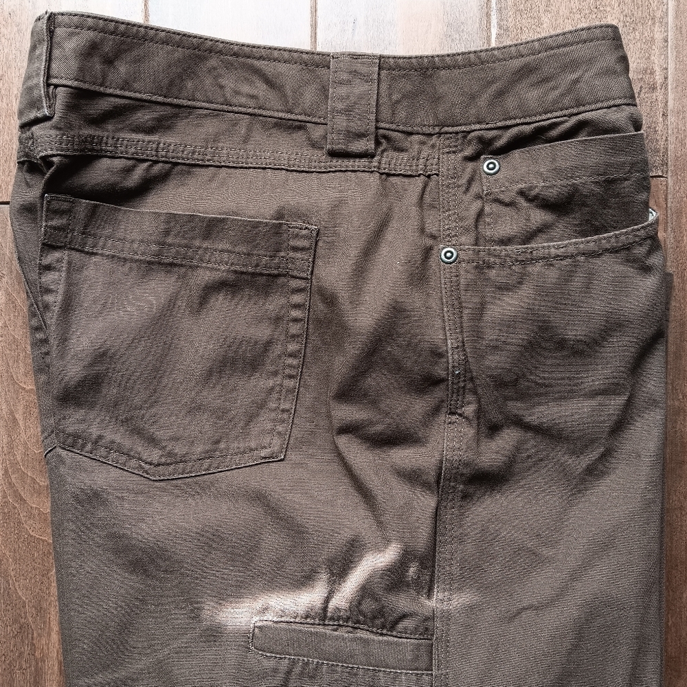 Duluth Trading Flex Firehose Pants Brown Size 10 31 Length Excellent Condition